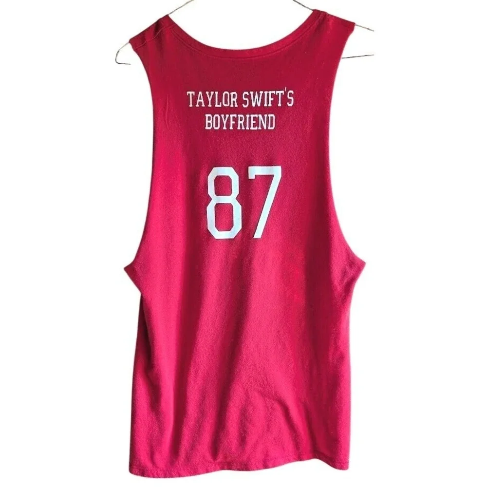 Taylor Swift Tank Top L 11-13 Swiftie Super Bowl Boyfriend Recycled Sustainable